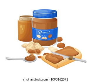 peanut butter, vector illustration