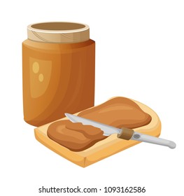 peanut butter, vector illustration