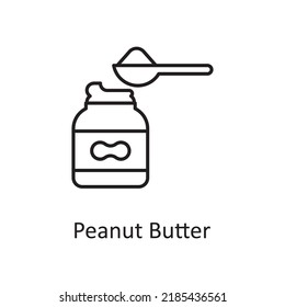 Peanut Butter vector outline Icon Design illustration. Miscellaneous Symbol on White background EPS 10 File