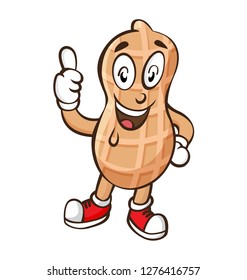  Peanut Cartoon  Character  giving thumb Up. 
