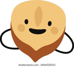 Peanut Cartoon Character Vector Illustration