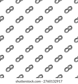 Peanut cartoon icons repeating creating a black and white background