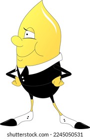 peanut, character in suit and shoes
