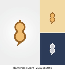 Peanut Chat Logo Design Vector 