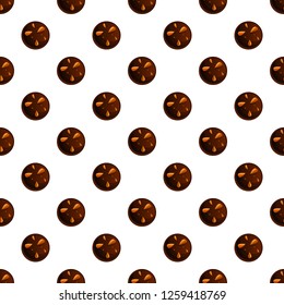 Peanut choco biscuit pattern seamless vector repeat for any web design