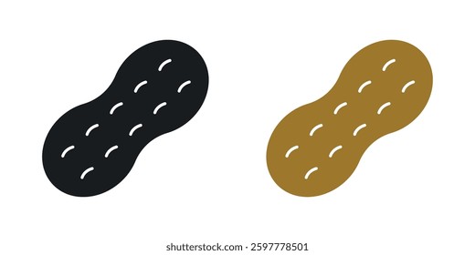 Peanut colored icon set. Stock Vector