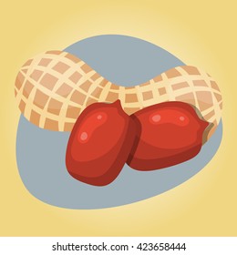 Peanut colorful icon