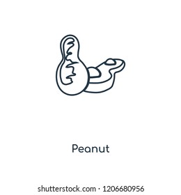 Peanut concept line icon. Linear Peanut concept outline symbol design. This simple element illustration can be used for web and mobile UI/UX.