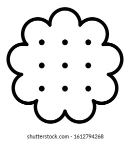 Peanut cookie icon. Outline peanut cookie vector icon for web design isolated on white background