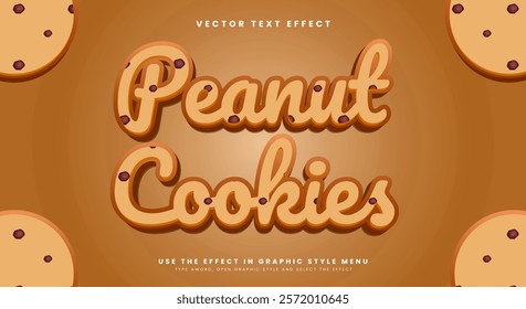 Peanut Cookies cute style editable text effect template