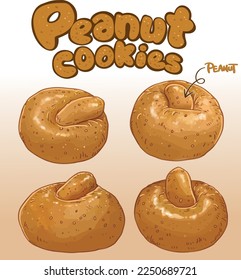 Peanut cookies(Kue kacang) are commonly consumed during festive seasons in the South East Asia. It's ingredients are made of peanut butter, peanuts, egg, cooking oil, flour and icing sugar.