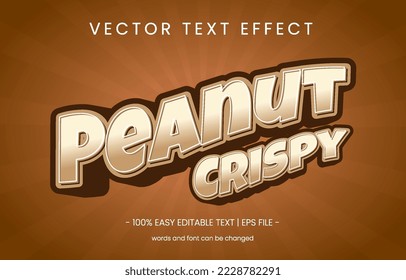 peanut crispy text effect brown color. open graphic style to use this effect style.