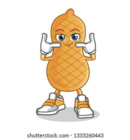 peanut cute mascot vector cartoon illustration
