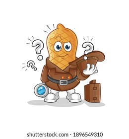 peanut detective vector. cartoon character