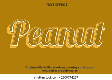 Peanut editable text Style Effect