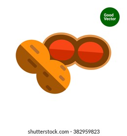 Peanut flat icon