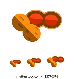 Peanut flat icon