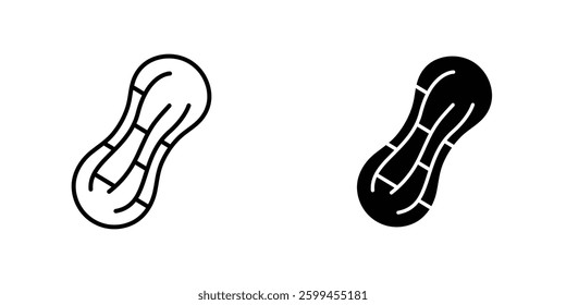 Peanut flat simple vector icons illustration set.