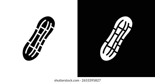 Peanut icon black silhouette for web, and mobile app