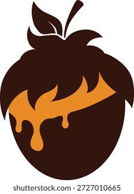 Icono de maní con goteo de mantequilla. Vector gráfico de comida nuez