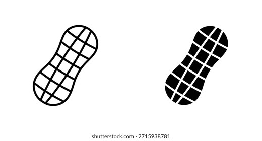 Colección de diseño de icono de cacahuete. Signo y Vector para diseños de interfaz de usuario