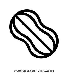 Peanut icon design in filled and outlined style