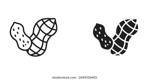 Icono de maní Ilustraciones de diseño. iconos web editables