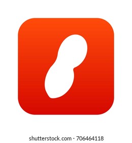 Peanut icon digital red for any design isolated on white vector illustration