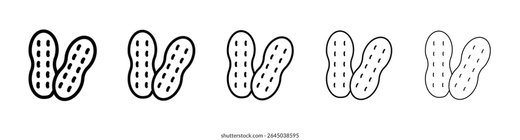 Peanut icon filled flat sign concept for web design.