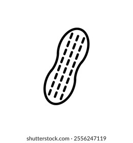 peanut icon Flat symbol set outline