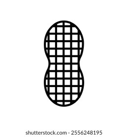peanut icon Flat symbol set outline