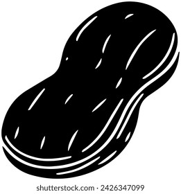 peanut icon or food logo of nut illustration leaf for healthy with organic silhouette and natural shape nature as leaves to shell peanuts vector plant background green art snack of nutrition nutshell