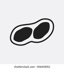 Peanut icon illustration isolated vector sign symbol