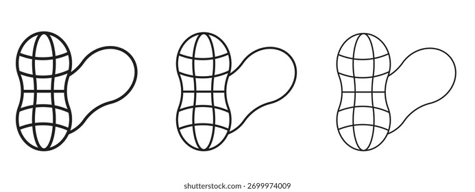 Peanut icon linear style sign for mobile concept and web design.