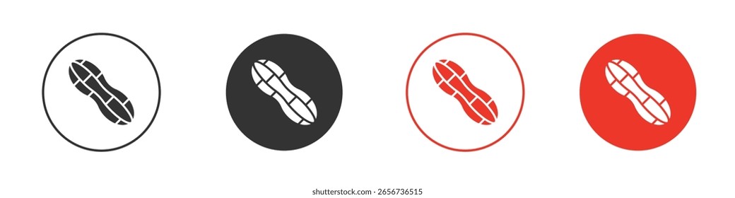 Peanut icon for logo, vector sign symbol for design