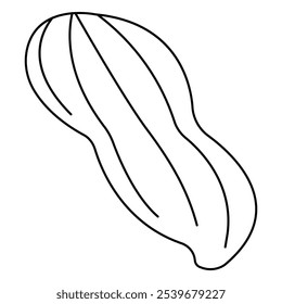 Símbolo de vetor de logotipo de ícone de amendoim. Ícone Nut