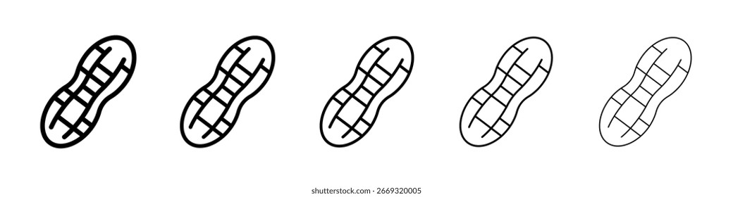 Icono de cacahuete para el concepto móvil y el Diseño web.
