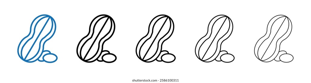 Peanut icon Outline vector logo for web ui