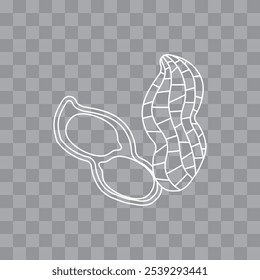 Peanut icon. Outline peanut vector icon for web design.