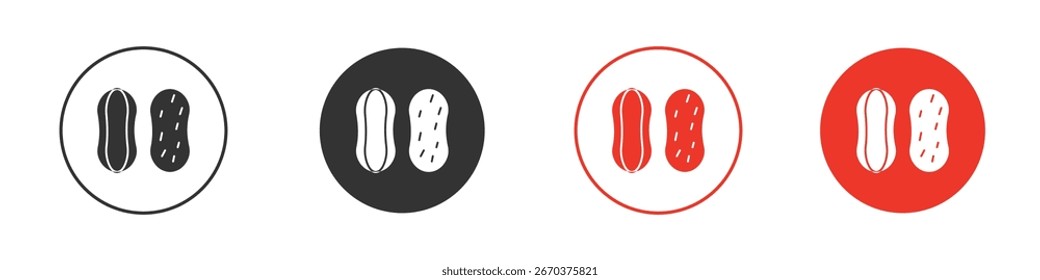Paquete de iconos de maní. Diseño de Vector Clipart