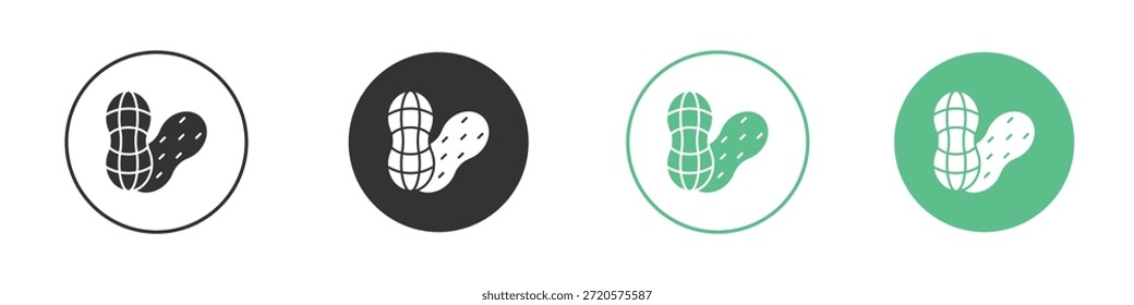 Pictogramas de icono de cacahuete. Vector EPS 10