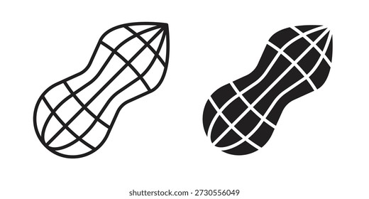 Conjunto de ícones de amendoim. pacote de elementos Web de logótipo mínimo.