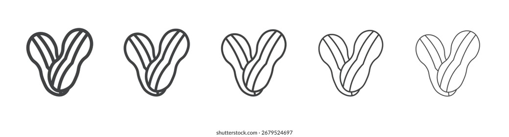 ícone de amendoim símbolo de coleção de ilustração simples