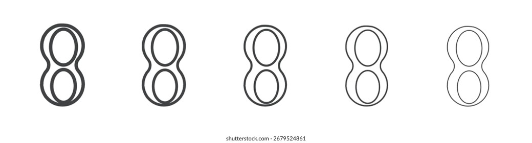 Peanut icon simple illustration collection symbol