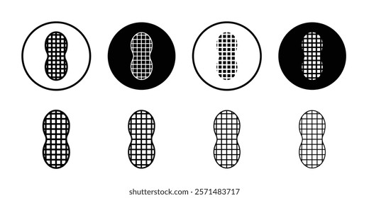 peanut icon Simple outline illustration set