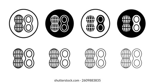 Peanut icon Simple thin outline