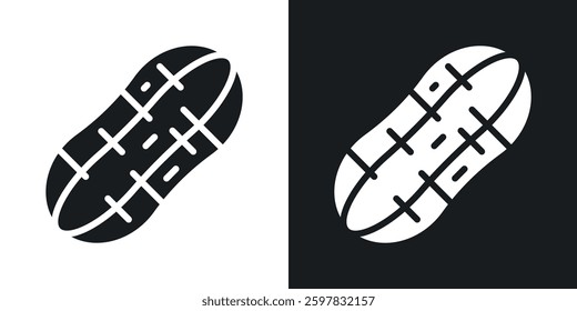 Peanut icon symbol collection on white background.