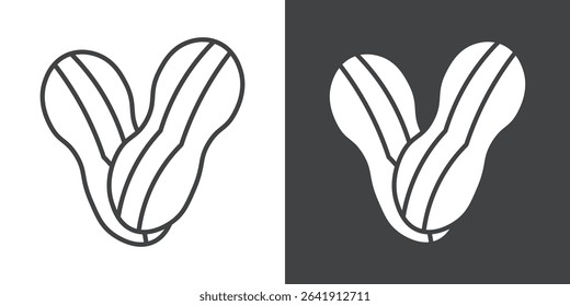 peanut icon symbol illustration logo