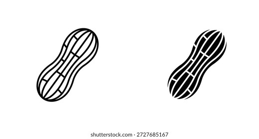 Elemento de Diseño gráfico de logotipo de símbolo de cacahuete. EPS10