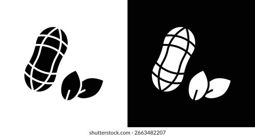 Signo del símbolo del icono del cacahuete, Vector, eps 10